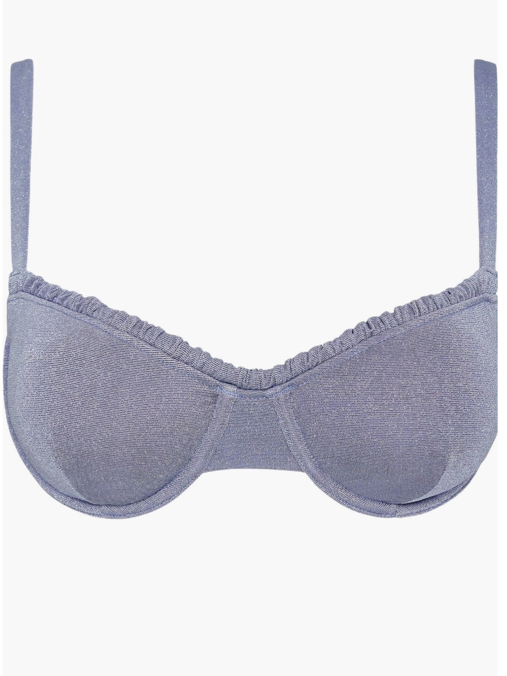 Onia Lavender Shimmer Underwire Bikini Top (XS)
